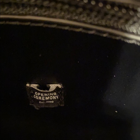 Two Opening Ceremony Leather Purses- Black and Yellow Python/Snake - Picture 10 of 10